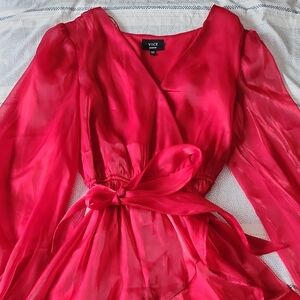 VICI double Lined Puff Sleeve Holiday Dress